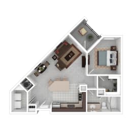 1 bed, 1 bath, 775 sqft, $1,545