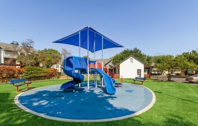 Covered outdoor playground