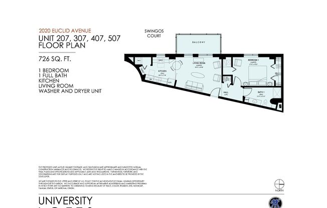 1 bed, 1 bath, 684 sqft, $1,270, Unit 407