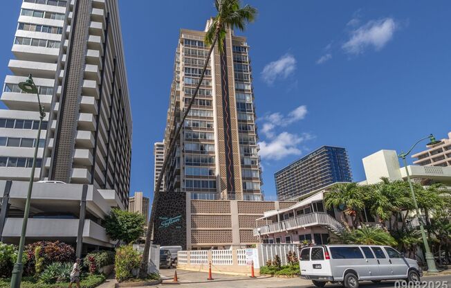 $3,200/mo / 2BR / 1BA • 755 SF • 1 Assigned Parking • Move-In Ready Waikiki Skyliner