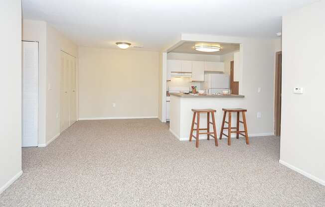 Open Concept Living with Kitchen, Dining Area and Living Room