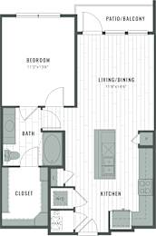1 bed, 1 bath, 771 sqft, $1,505
