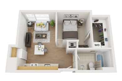 1 bed, 1 bath, 531 sqft, $1,815