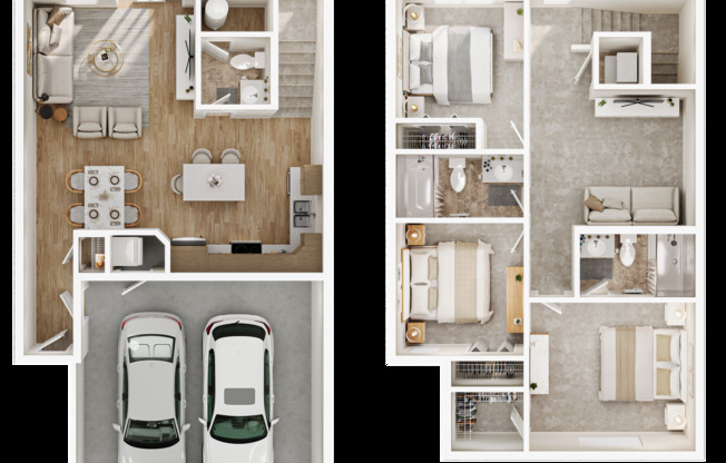 3 beds, 2.5 baths, 1,327 sqft, $1,800, Unit 7804-03