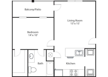 1 bed, 1 bath, 681 sqft, $840