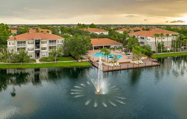 Aerial view at Yacht Club, Bradenton, Florida