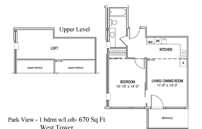 1 bed, 1 bath, 716 sqft, $1,900, Unit 507