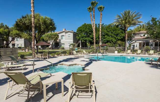 Pool patio at THE PARKSIDE VILLAS APARTMENT HOMES, Nevada