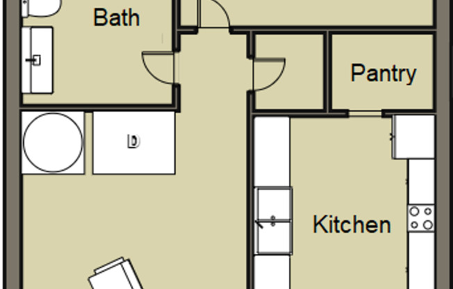 1 bed, 1 bath, 650 sqft, $899, Unit 218