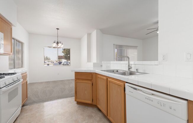 First floor unit in gated Silverado Ranch community with pool, spa and exercise room.