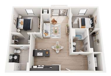 2 beds, 2 baths, 1,173 sqft, $2,075