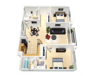 2 beds, 2 baths, 910 sqft, $2,494