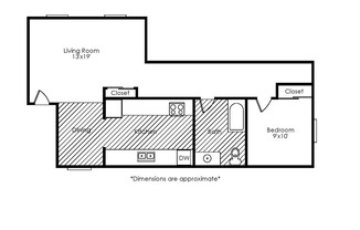 1 bed, 1 bath, 615 sqft, $1,075