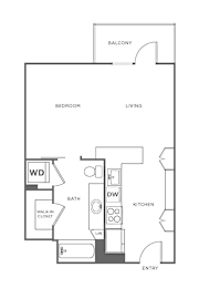 Studio, 1 bath, 593 sqft, $2,388
