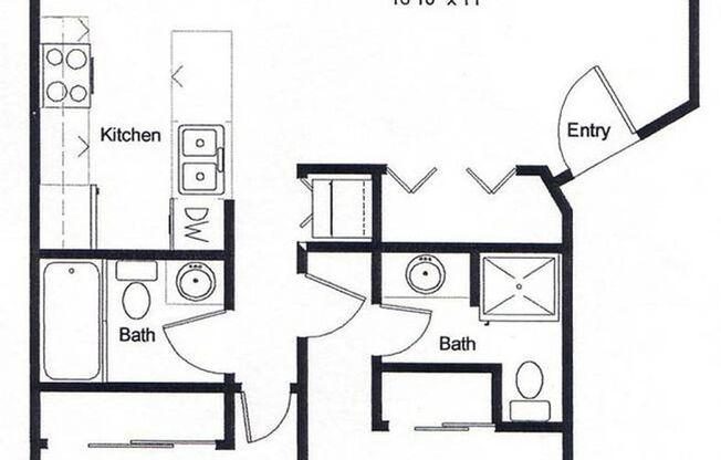 2 beds, 2 baths, 900 sqft, $2,695, Unit 208