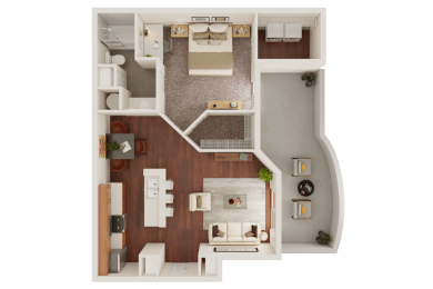 1 bed, 1 bath, 688 sqft, $1,007