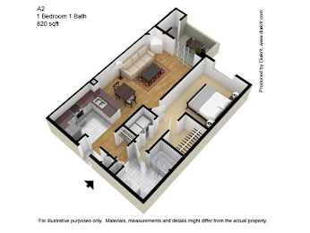 1 bed, 1 bath, 760 sqft, $1,385
