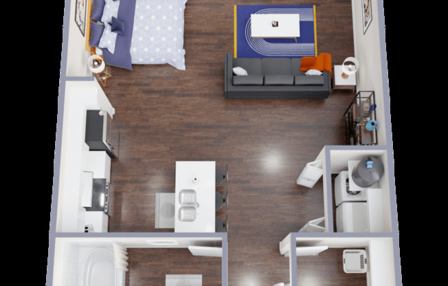 Studio, 1 bath, 640 sqft, $1,209
