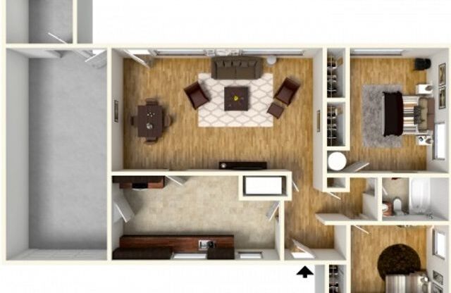 2 beds, 1 bath, 1,002 sqft, $1,625