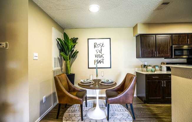 dining area in apartments near the domain