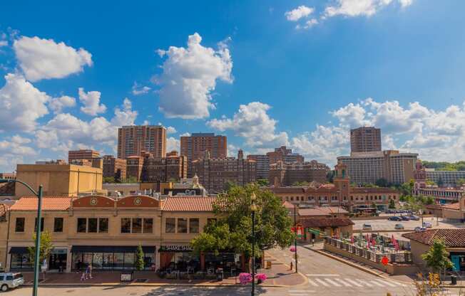 Photo of plaza view.