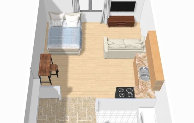 Studio, 1 bath, 450 sqft, $900, Unit 219r