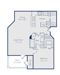 1 bed, 1 bath, 807 sqft, $1,249