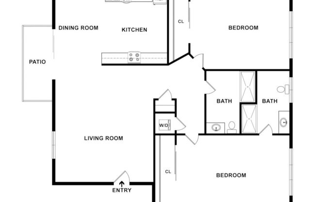 2 beds, 2 baths, 900 sqft, $2,905