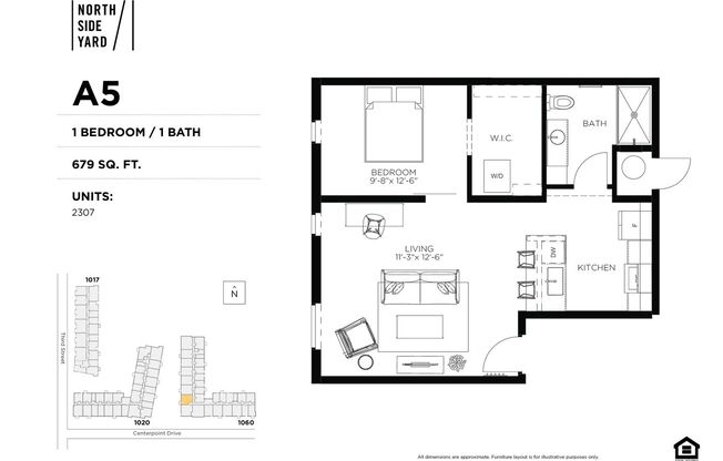 1 bed, 1 bath, 679 sqft, $1,400