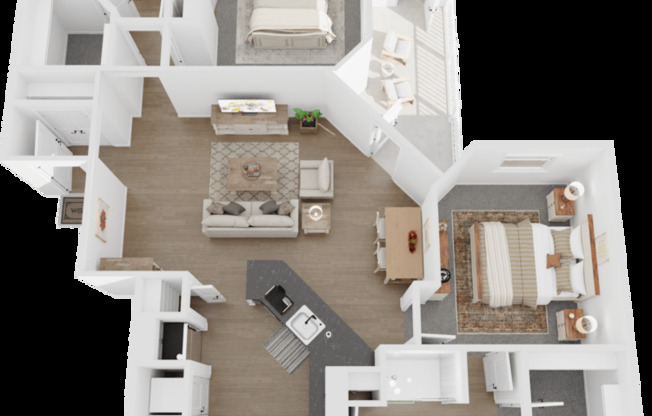 2 beds, 2 baths, 1,194 sqft, $1,400