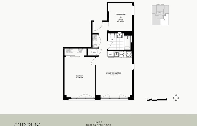 2 beds, 1 bath, $3,500, Unit 3E