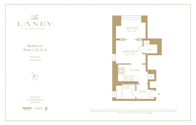 1 bed, 1 bath, 843 sqft, $8,200
