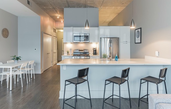 Open Concept Kitchen and Dining | A2 Floorplan | The Tower at OPOP