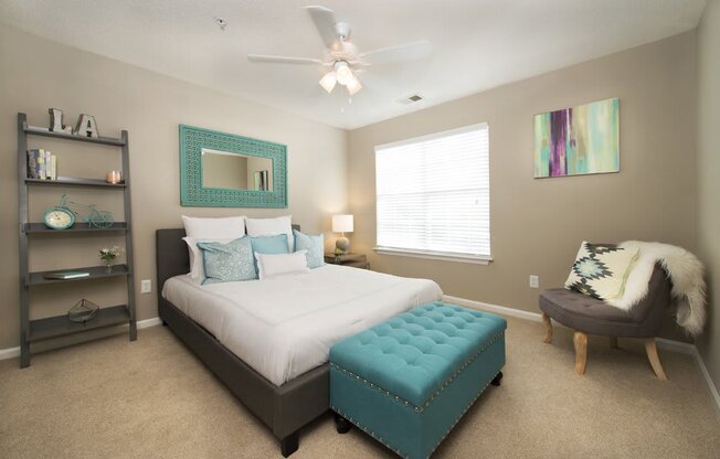 Bedrooms with ceiling fan