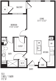 1 bed, 1 bath, 918 sqft, $2,239