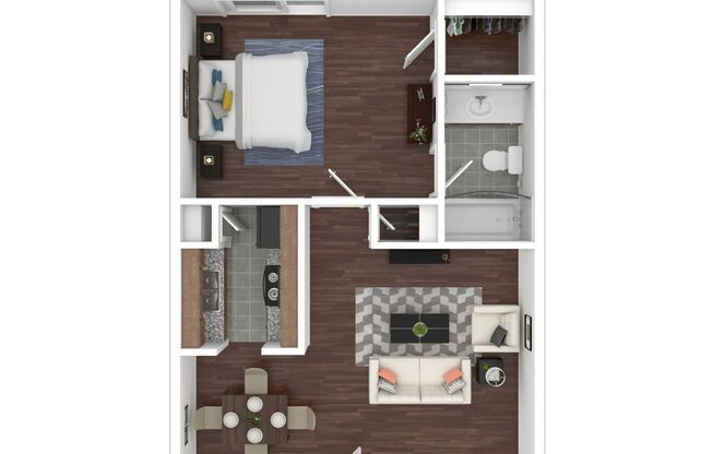 1 bed, 1 bath, 631 sqft, $1,235