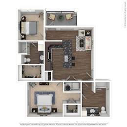 2 beds, 2 baths, 1,080 sqft, $1,985