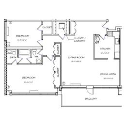 2 beds, 1.5 baths, 1,238 sqft, $2,368