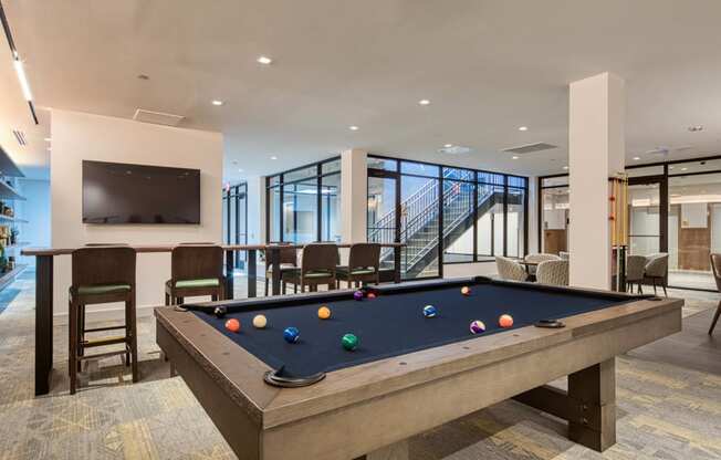 Billiards Table at Residences at Richmond Trust, Richmond, Virginia