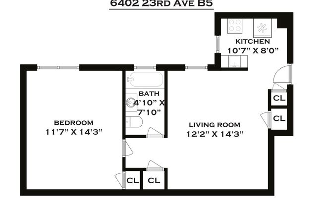 1 bed, 1 bath, $1,950, Unit B5