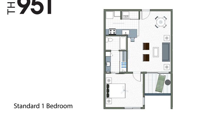 1 bed, 1 bath, 675 sqft, $1,430, Unit 405