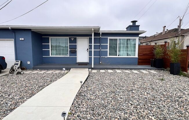 Updated 3Bed/1Bath Single Family Home in South San Francisco - Furnished or Unfurnished
