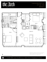 2 beds, 2 baths, 826 sqft, $2,695