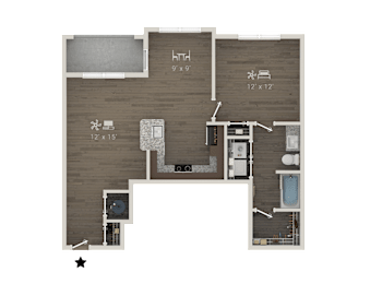 1 bed, 1 bath, 859 sqft, $1,691
