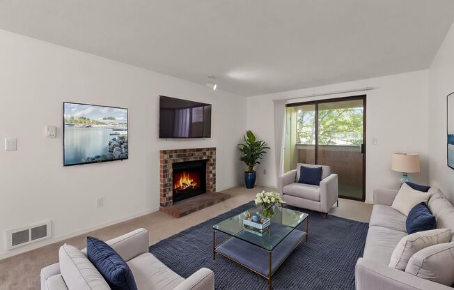 New carpet and paint! Top floor, 2drm, 2 full bath, open floor plan, pool, water, sewer, garbage included in rent