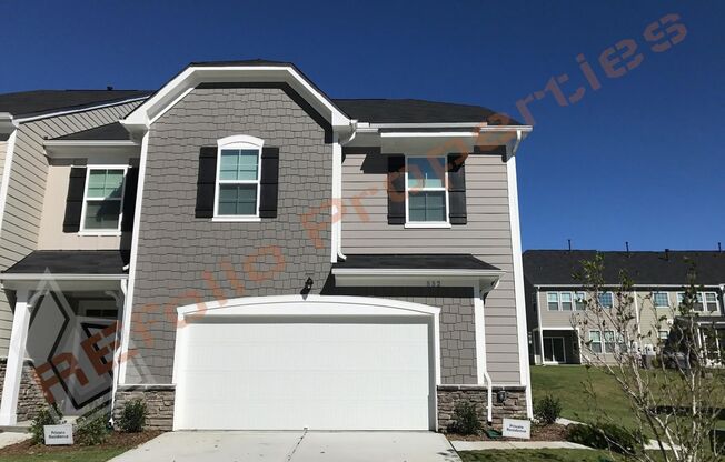 Prime Location! Amazing 3 Bedroom 2.5 Bathroom End Unit Townhouse with 2 Car-Garage @ Salem Pointe, Apex, Available Nov 8th