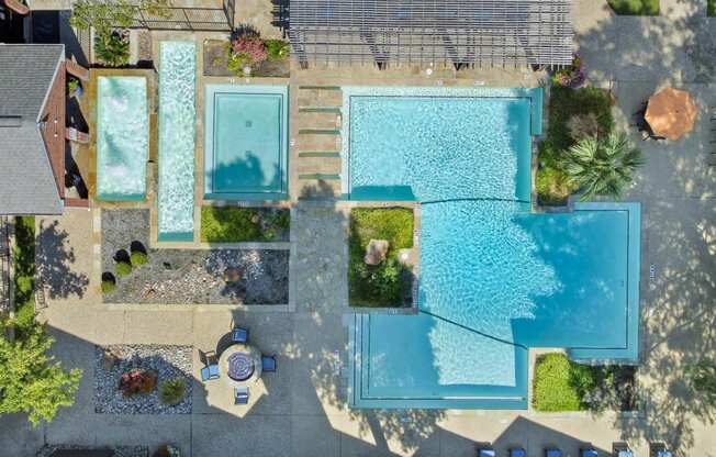 Swimming Pool and Spa - Aerial View