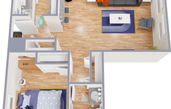 1 bed, 1 bath, 610 sqft, $1,025, Unit 1-130