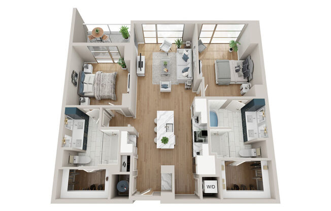 2 beds, 2 baths, 1,221 sqft, $4,761