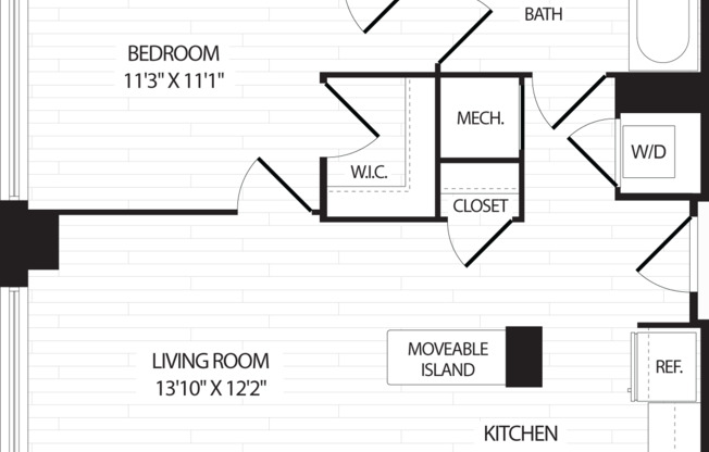 1 bed, 1 bath, 646 sqft, $2,310, Unit 125